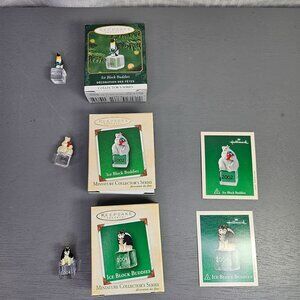 Hallmark Keepsake Ornament Ice Block Buddies Miniature Set of 3 New With Box